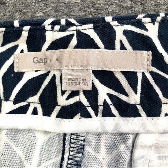 Gap canvas chino shorts herringbone navy size 4 - Picture 7 of 9